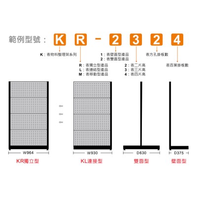 物料整理架-連接壁面型  KL-1303